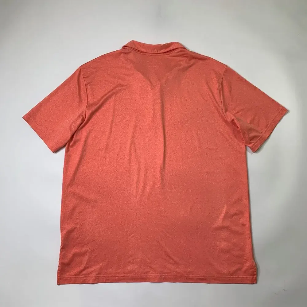 Adidas Shirt Mens XL Extra Large Nectarine Golf Performance Drive Heather Polo